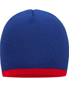 Strickmütze mit Kontrastrand