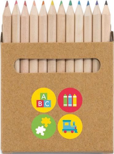 Buntstift Schachtel Coloured mit 12 Buntstiften als Werbeartikel