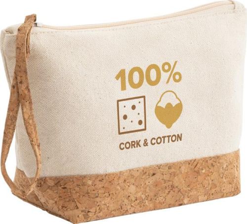 Kulturtasche aus 100% Baumwolle und Kork Blanchett als Werbeartikel