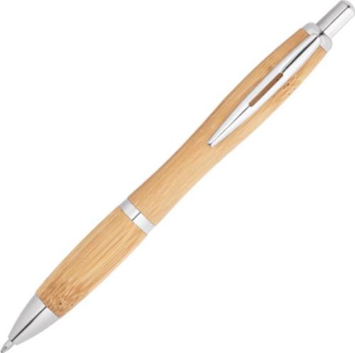 Bambus-Kugelschreiber mit Clip Nicole als Werbeartikel