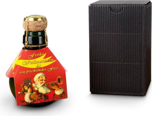 Kleinste Sektflasche: Weihnachtsgruß als Werbeartikel