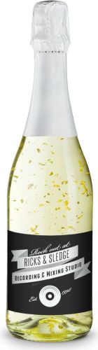 Golden Flakes – Flasche klar, 0,75 l als Werbeartikel