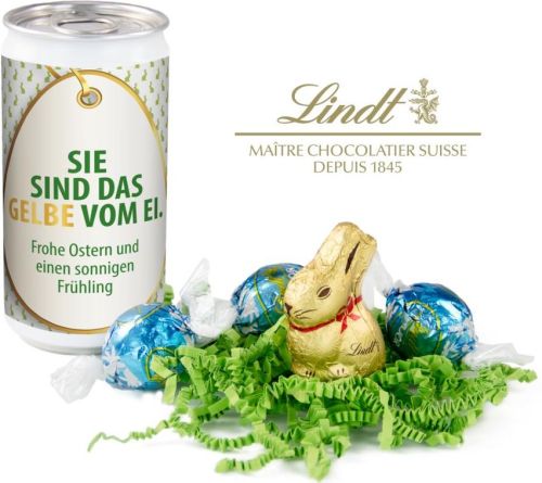 Lindt-Oster-Überraschung, Das Nest in der Dose – verschiedene Designs als Werbeartikel