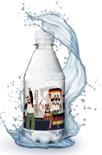 330 ml PromoWater – Mineralwasser zur Fußball EM, still, Hergestellt in Deutschland als Werbeartikel