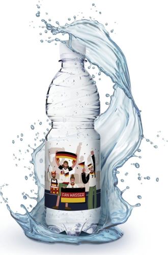 500 ml PromoWater – Mineralwasser zur Fußball EM, still, Hergestellt in Deutschland als Werbeartikel