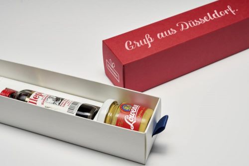 Individualisierbare Dankebox - Gruß aus Düsseldorf als Werbeartikel