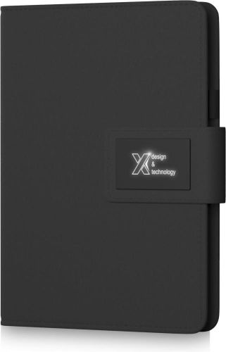 A5 Notizbuch O16 mit Powerbank und Leuchtlogo SCX.design