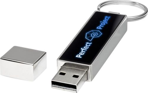 USB Stick Light Up mit Leuchtlogo, rechteckig als Werbeartikel
