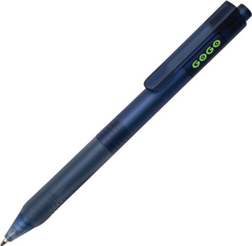 X9 Stift gefrostet mit Silikongriff als Werbeartikel