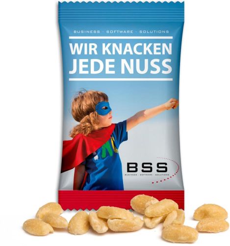 Geröstete Erdnüsse im Werbetütchen - inkl. Druck als Werbeartikel