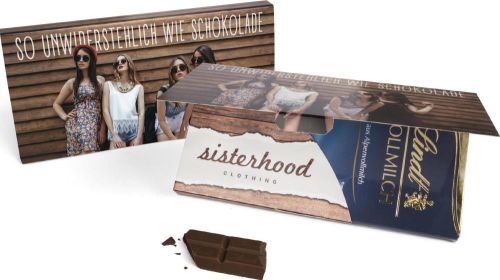 Lindt Schokoladentafel in Mailingmappe - inkl. Druck als Werbeartikel