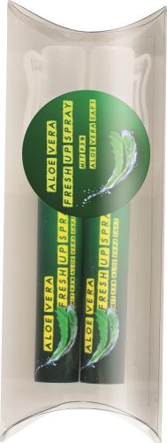 Duo Kissenverpackung aus rePET für Spray Sticks - Tampondruck als Werbeartikel