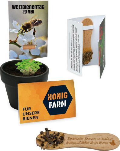 Bienenhelfer-Stick - inkl. Werbedruck auf der Karte als Werbeartikel