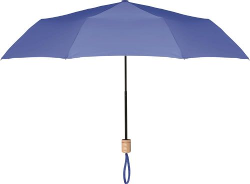 Regenschirm mit Holzgriff und Schirmhülle als Werbeartikel