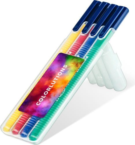 Staedtler triplus color, Box mit 4 Stiften als Werbeartikel