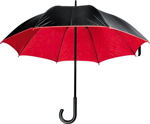 Luxuriöser Regenschirm mit doppelter Bespannung aus Polyester, 45197 als Werbeartikel