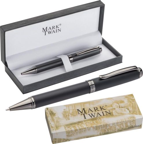Mark Twain Kugelschreiber aus Metall, 10576 als Werbeartikel