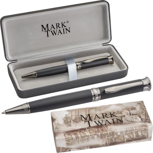 Mark Twain Kugelschreiber aus Metall, 10612 als Werbeartikel