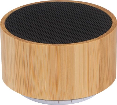 Bluetooth Lautsprecher mit Bambusummantelung als Werbeartikel