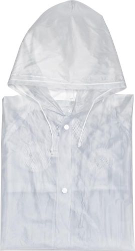 Phthalatfreie Regenjacke mit praktischen Druckknöpfen und Kapuze, 49101 als Werbeartikel