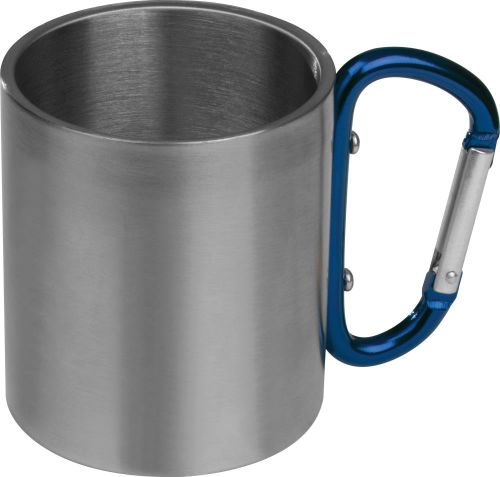 Tasse aus Metall mit Karabinerhaken, 200ml, 81367 als Werbeartikel