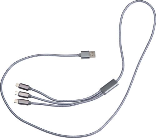 4in1 Extralanges Ladekabel, USB, Micro USB, C Type und IOS, 32663 als Werbeartikel