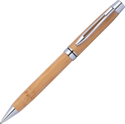 Kugelschreiber aus Holz mit Applikationen aus Metall, 13158 als Werbeartikel