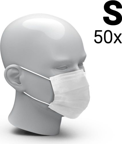 Mund-Nasen-Schutz 3-Ply 50er Set, Größe S als Werbeartikel