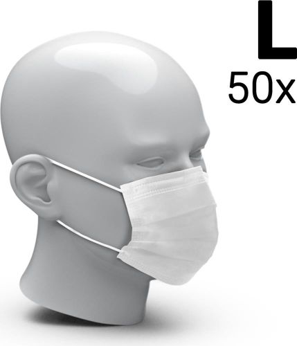 Mund-Nasen-Schutz 3-Ply 50er Set, Größe L als Werbeartikel