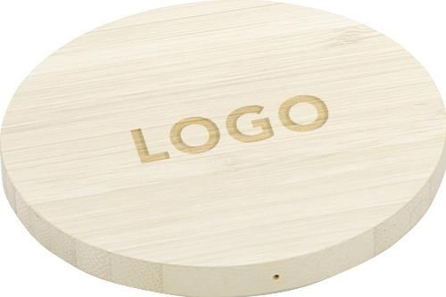 Wireless Charger EasyCharge Bamboo als Werbeartikel
