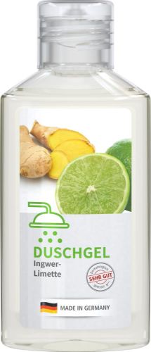 Duschgel Ingwer-Limette, 50 ml, Body Label (R-PET) als Werbeartikel