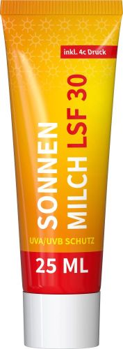 Sonnenmilch LSF 30, 25 ml Tube als Werbeartikel