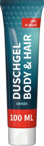 Duschgel Body&Hair, 100 ml Tube als Werbeartikel