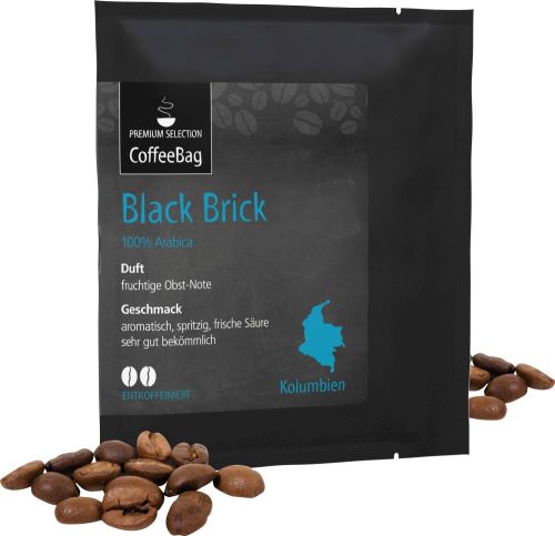 CoffeeBag - Black Brick (Entkoff.) - Premium Selection als Werbeartikel