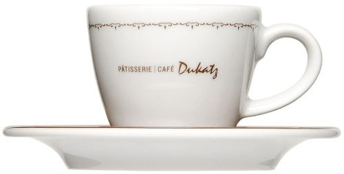 Porzellan Espressotasse mit Untertasse als Werbeartikel