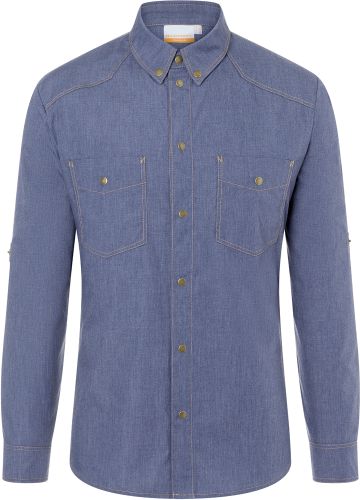 Kochhemd Button-Down Jeans-Style als Werbeartikel