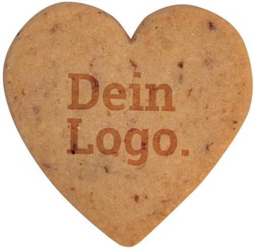 Guter Keks Bio² Quadro oder Herz, lose verpackt als Werbeartikel