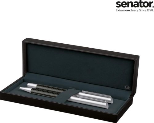 senator® Carbon Line Set (Drehkugelschreiber+ Rollerball) als Werbeartikel