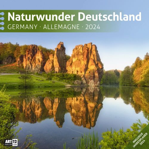 Kalender Naturwunder Deutschland 2024, 30x30 cm als Werbeartikel