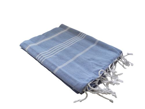 Hamam-Handtuch blau als Werbeartikel