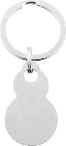 Metmaxx® EK-Schlüsselanhänger MiniStyle silber als Werbeartikel