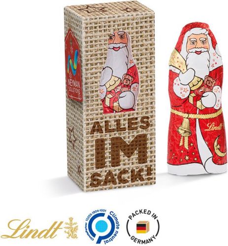 Lindt Weihnachtsmann 10 g in Werbebox als Werbeartikel