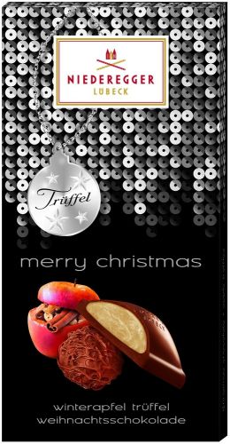 Winterapfel-Trüffel Weihnachtsschokolade als Werbeartikel