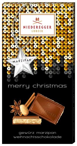 Marzipan Weihnachtsschokolade als Werbeartikel