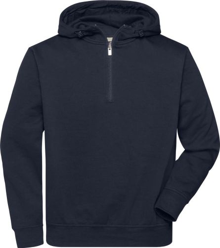 Sweatshirt Half Zip aus Bio-Baumwolle als Werbeartikel