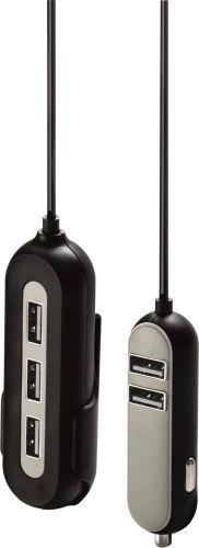 Pfiffiger 5 USB Autoladegerät als Werbeartikel
