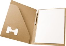 POE A4 Schreibmappe in Schachtel mit 20 recycelten unlinierten Blätter als Werbeartikel
