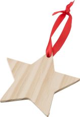 Weihnachtsbaumanhänger X-MAS Star als Werbeartikel