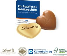 Lindt Herz in Präsentverpackung, 20 g - inkl. Digitaldruck als Werbeartikel