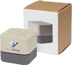 Bluetooth® Lautsprecher Aira aus Weizenstroh als Werbeartikel